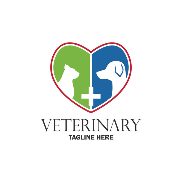 veterinary logo with text space for your slogan / tagline, vector illustration - Вектор,изображение