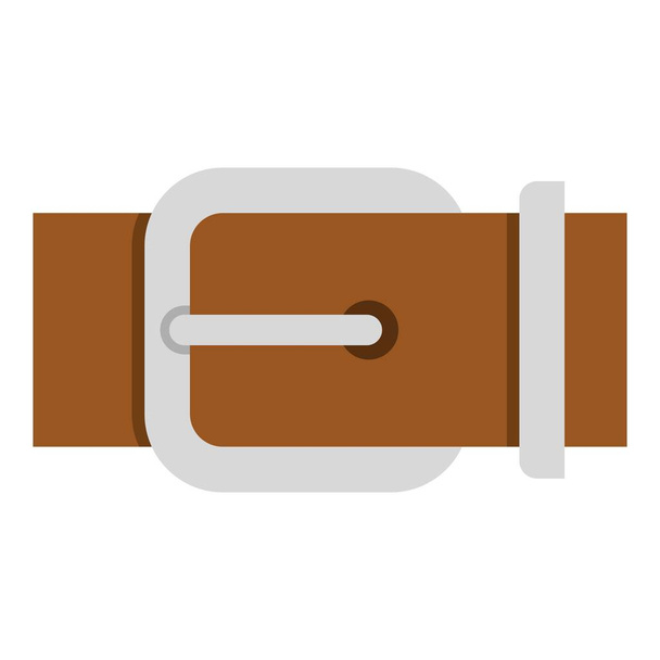 Brown elegant leather belt icon isolated - Vecteur, image