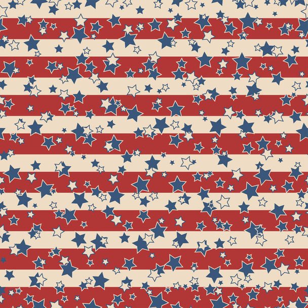 American stars and stripes pattern - Vetor, Imagem