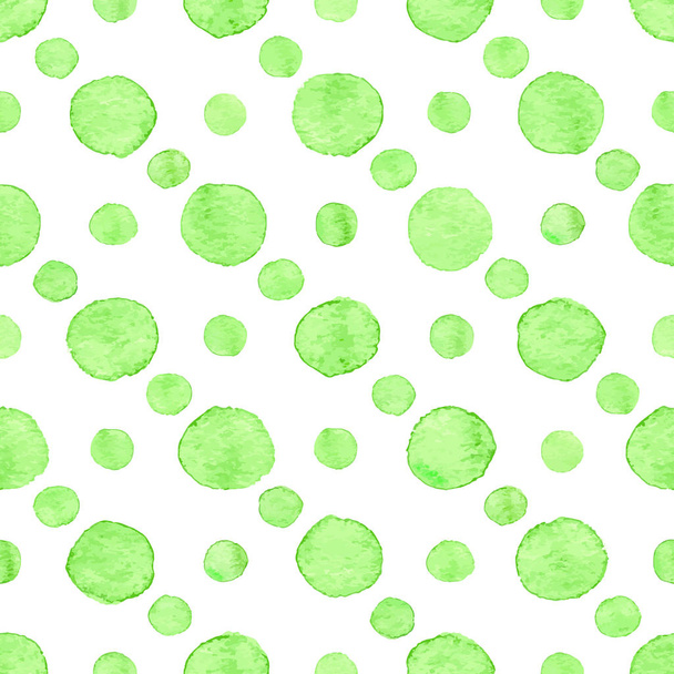Seamless watercolor dots pattern - Vector, Imagen