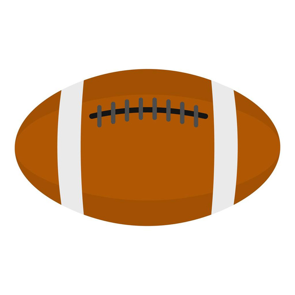 Brown leather rugby ball icon isolated - Vettoriali, immagini