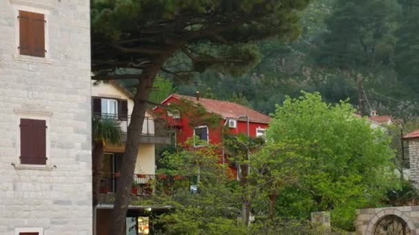 Elite hotel on the shore of Kotor Bay in Montenegro - Záběry, video