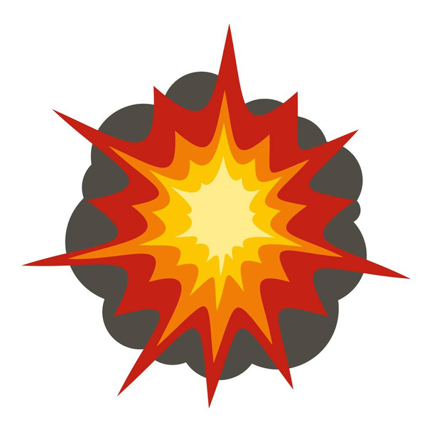 Ikone der Brandexplosion isoliert - Vektor, Bild