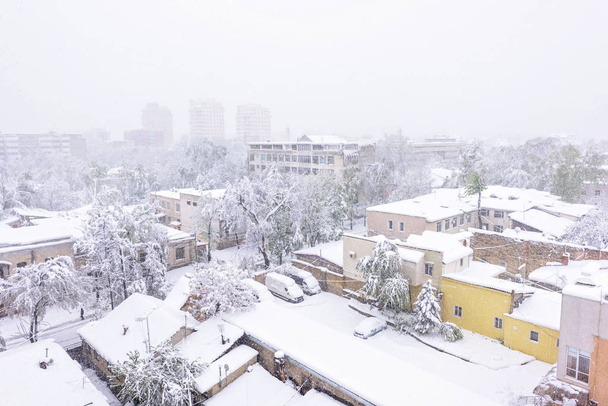 Ciężki śnieg w Mołdawii - Zdjęcie, obraz