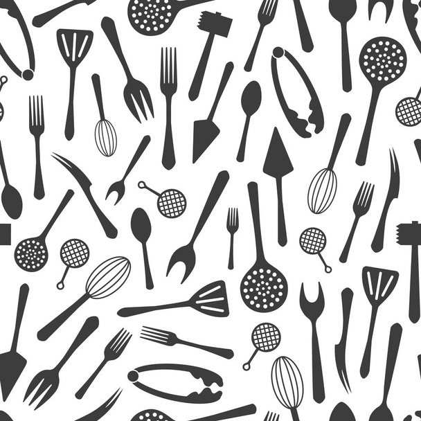 Cutlery seamless pattern design - Vecteur, image