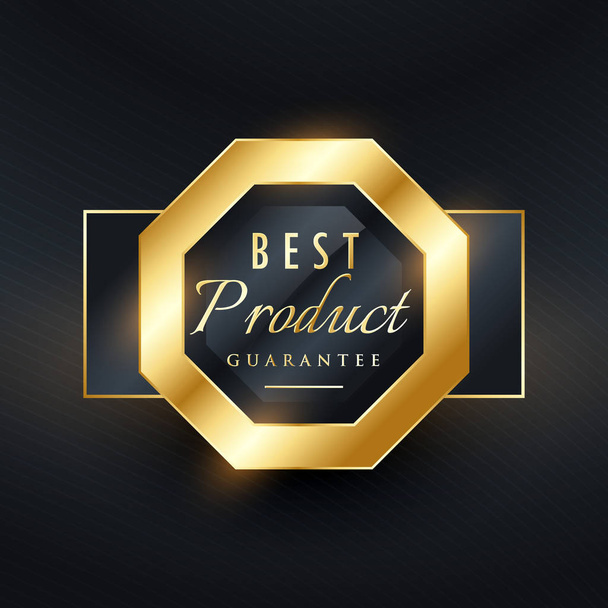 best product guarantee golden seal label design - Вектор,изображение