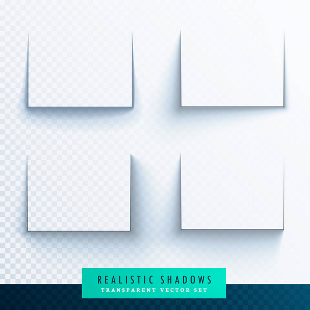 transparent realistic paper shadow effects collection - Vector, Imagen