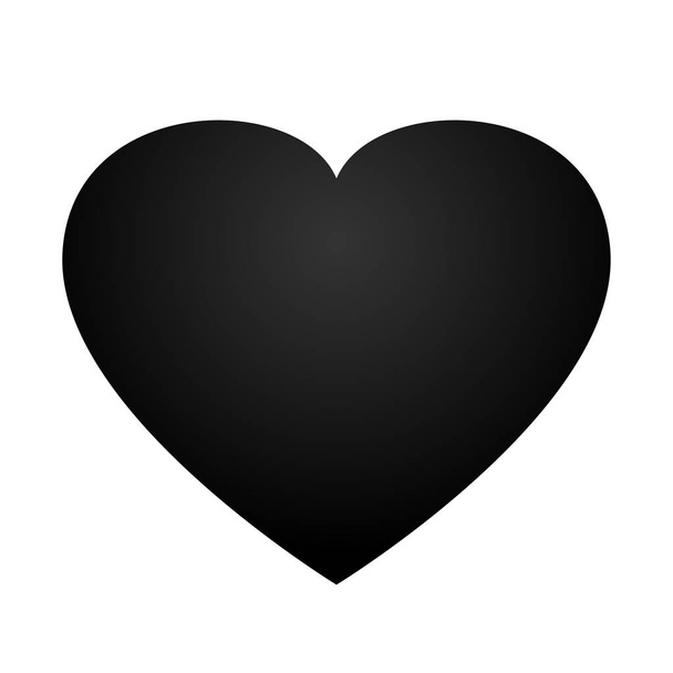 Black heart vector - Vektori, kuva