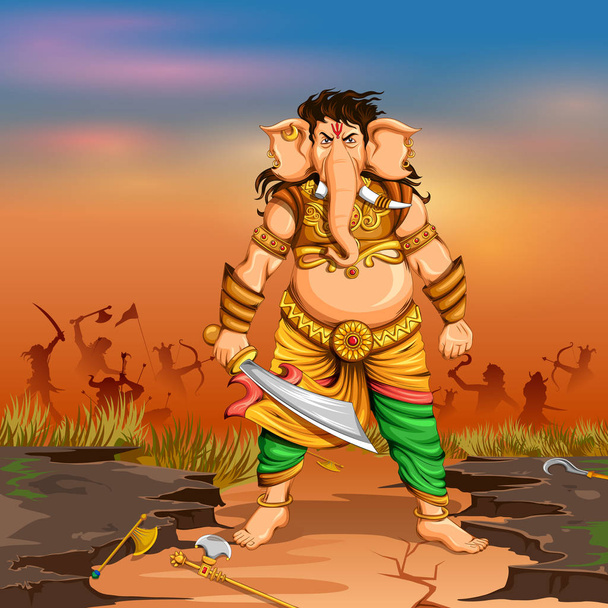 Signore Ganapati sfondo per Ganesh Chaturthi
 - Vettoriali, immagini