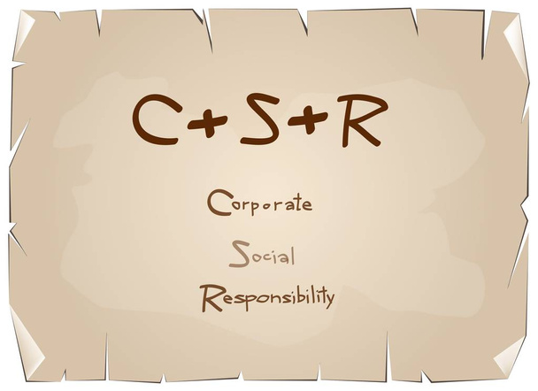 Рожевий папір з концепціями корпоративної соціальної відповідальності
 - Вектор, зображення