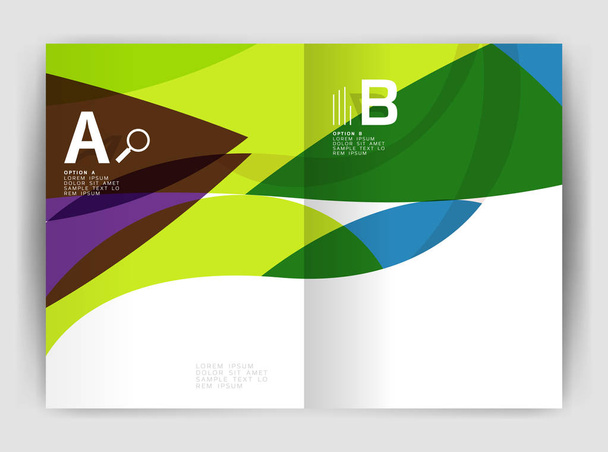 Wave ontwerp zakelijke brochure of jaarlijkse verslag cover - Vector, afbeelding