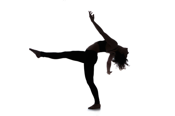 Dancing woman on white background - Photo, Image