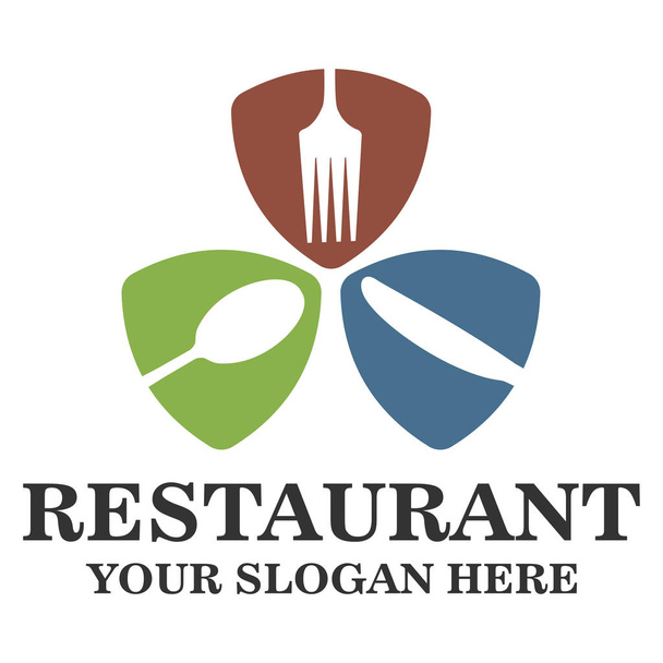 Restaurant logo template - Vector, Image