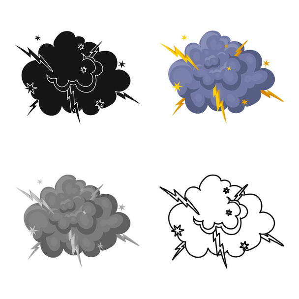 Icône d'explosion en style dessin animé isolé sur fond blanc. Illustration vectorielle du symbole Explosions
. - Vecteur, image