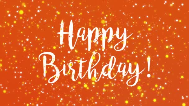 Brillante naranja Feliz cumpleaños tarjeta de felicitación de vídeo
 - Metraje, vídeo