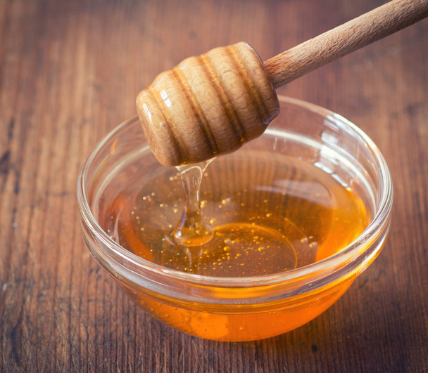 honey jar and honey dipper - Photo, Image