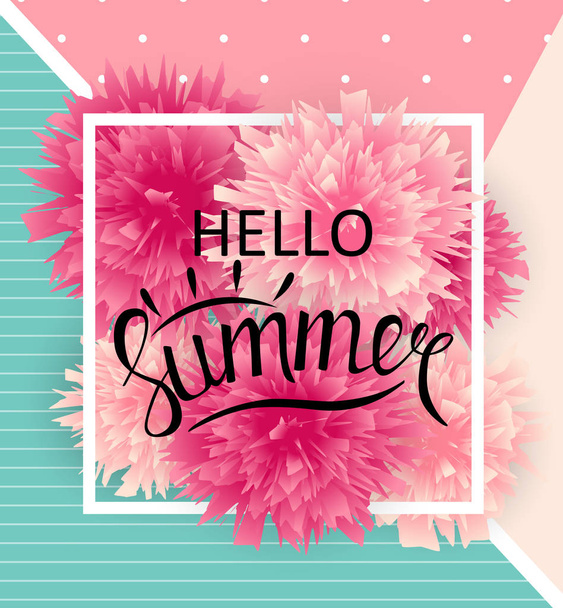 Hello Summer Natural Background Vector Illustration - Вектор, зображення