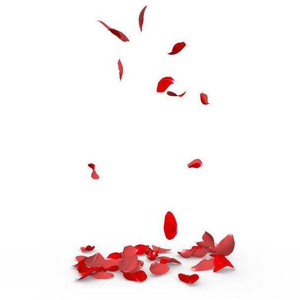 Лепестки роз падают на пол
 - Фото, изображение