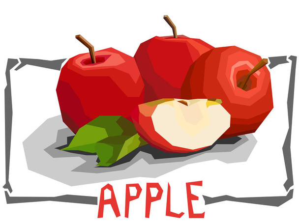 Векторная простая иллюстрация яблок
. - Вектор,изображение