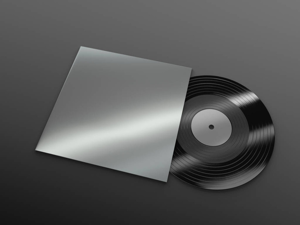 Vinyl record mockup - Фото, изображение