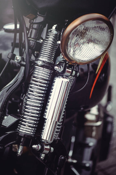 chrom klasický motocykl světlometů - Fotografie, Obrázek