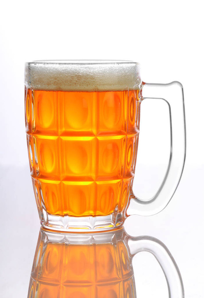 Beer Mug / Glass with froth isolated on white background - Foto, Bild