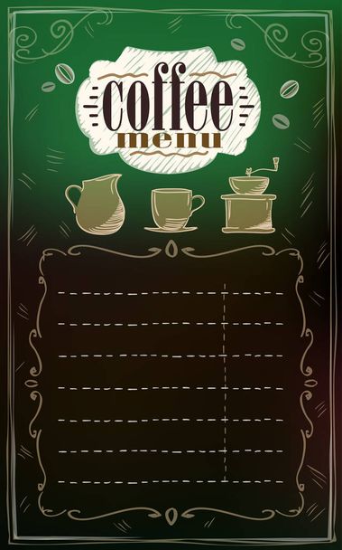 Liste de menus café avec espace de copie pour le texte
 - Vecteur, image