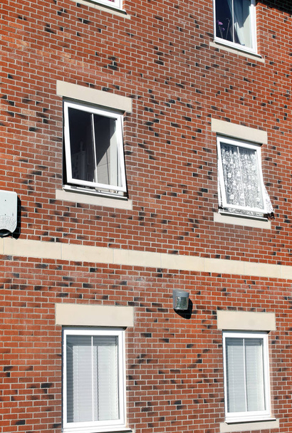 Windows on exterior of block of flats - Photo, Image