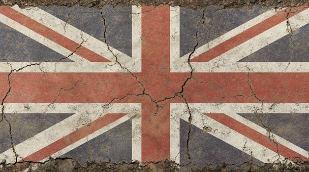 Velho grunge vintage desapareceu Reino Unido Bandeira da Grã-Bretanha
 - Foto, Imagem