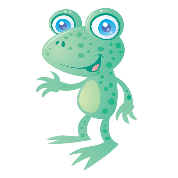 zadowolony żaby kreskówka - Wektor, obraz
