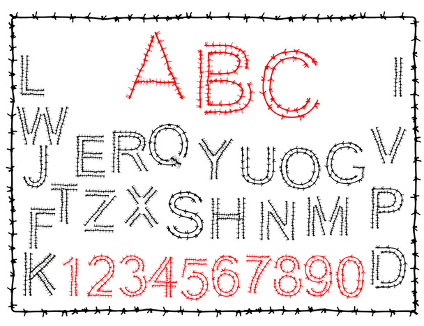 Hand-drawn alphabet - Photo, Image