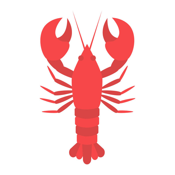 red lobster in flat style isolated - Vector, Image