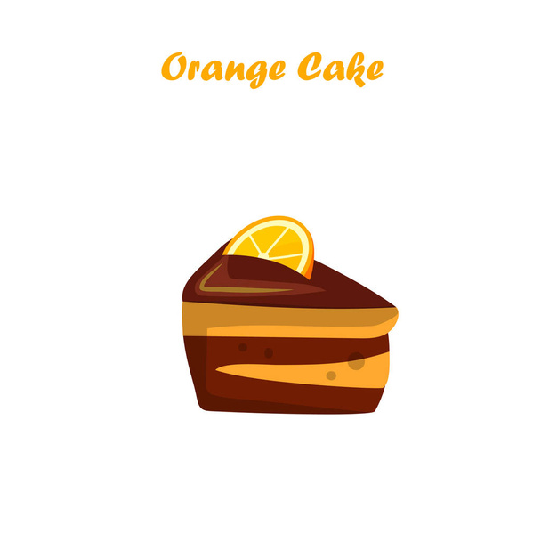 orange cake or pie - Vetor, Imagem