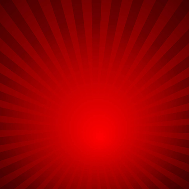 Sunburst red rays pattern. Radial background vector illustration - Vector, Image