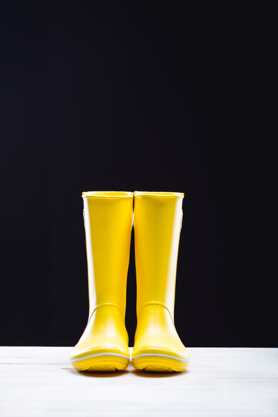 Yellow rubber boots  - Photo, Image