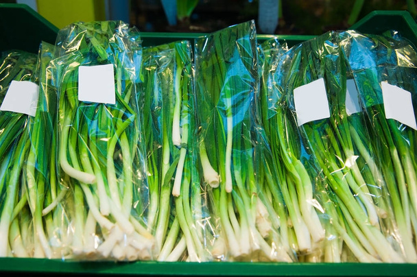 Green onions at the supermarket - Photo, image