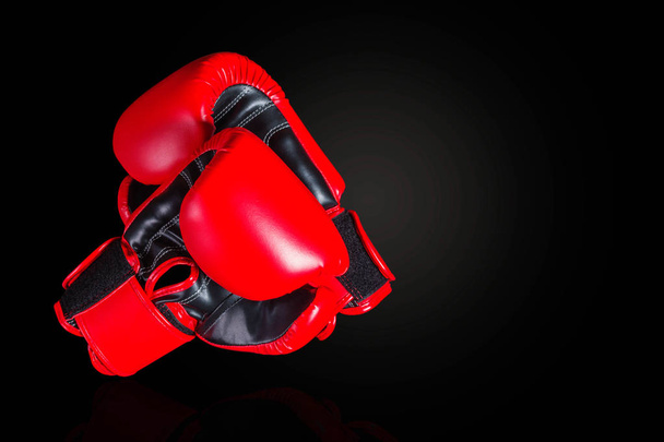 boxing gloves on black background. - Photo, Image