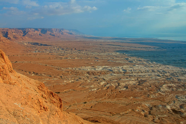 Vista da fortaleza de Masada, Israel
 - Foto, Imagem