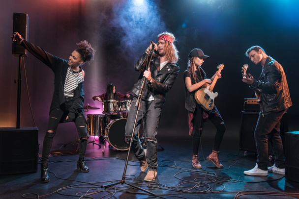 Rock band on stage - Foto, Bild