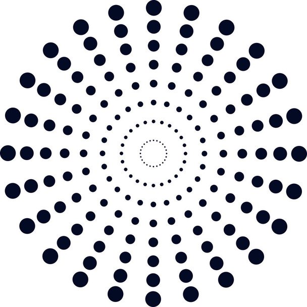 Motif radial demi-ton arrière-plan. Pois vectoriels texture rétro. A
 - Vecteur, image