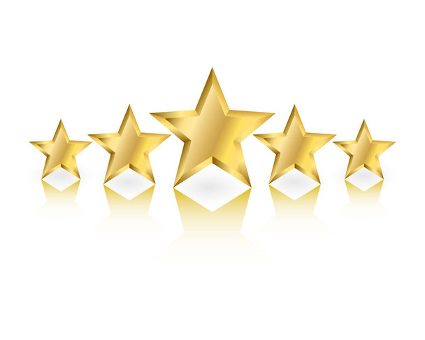 Five Gold Stars - Vector, Image