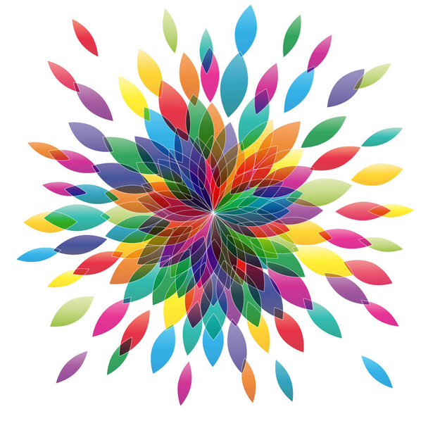 Vector flower in abstract shape. Spring concept - Διάνυσμα, εικόνα