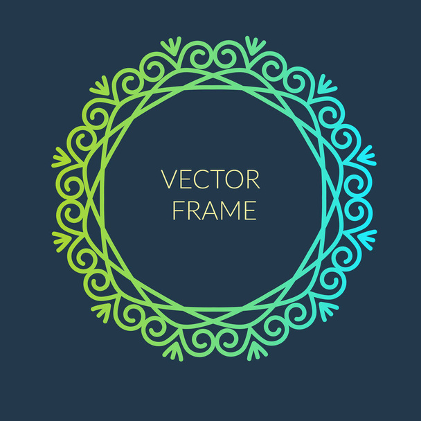 Vector abstract round frame - Vector, afbeelding