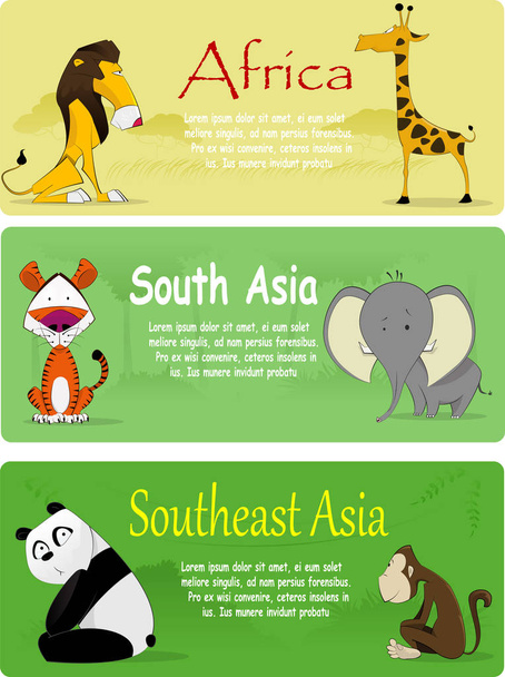 Illustration vectorielle d'animaux et de bébés comprenant koalas, pingouins, girafes, singes, éléphants, baleines
. - Vecteur, image