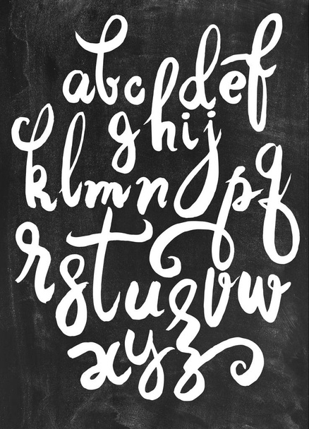 Vector handwritten brush script. letters isolated on background. - Vector, Image