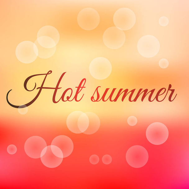 Summer sunset hot summer vector illustration  - Vector, imagen