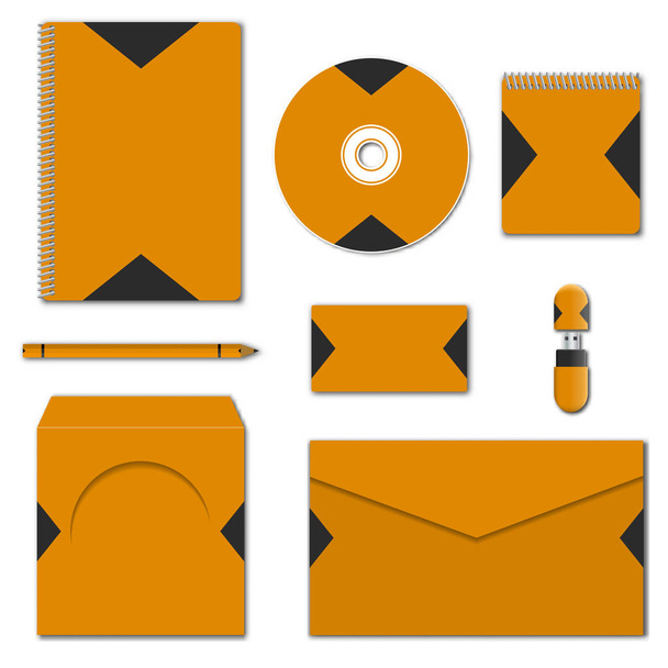 Set of various mock-ups of business stationery, vector illustration. - Vector, Image