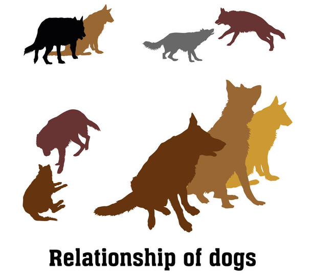 Vector group of dogs - Vector, Image