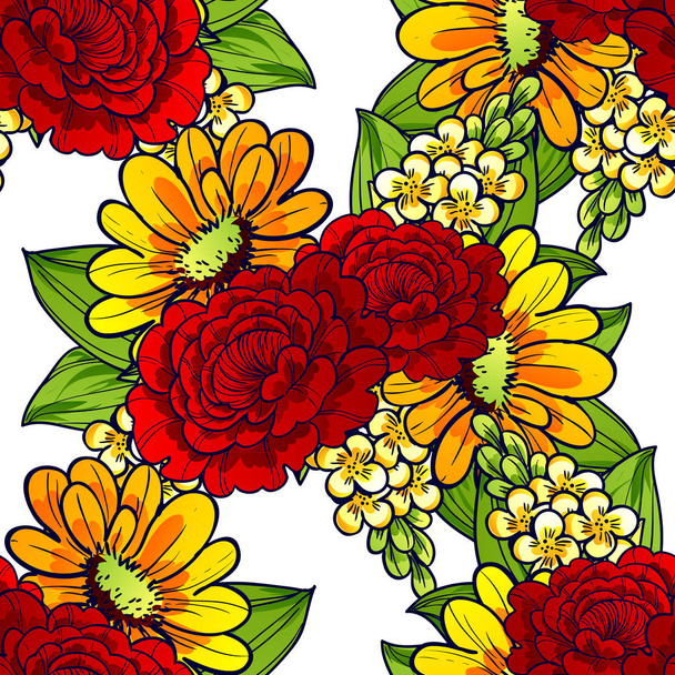 Seamless flower pattern - Вектор, зображення