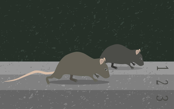 Conceito metáfora de raça de rato
 - Vetor, Imagem
